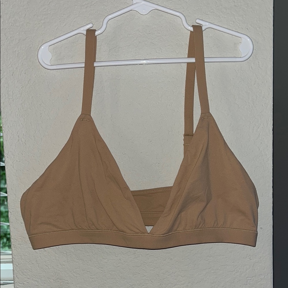 SKIMS Tan Wireless Triangle Bra